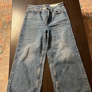 Maya High Rise Wide Leg Shortie Jeans - rag & bone